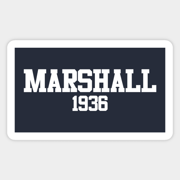 Marshall 1936 Sticker by GloopTrekker